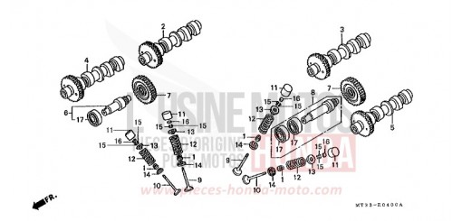 ARBRE A CAMES/SOUPAPE ST1100M de 1991